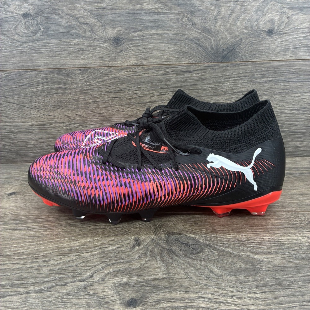 Puma Future 7 Match FG/AG Soccer Cleats Men's US 11 Black Purple Orange Football